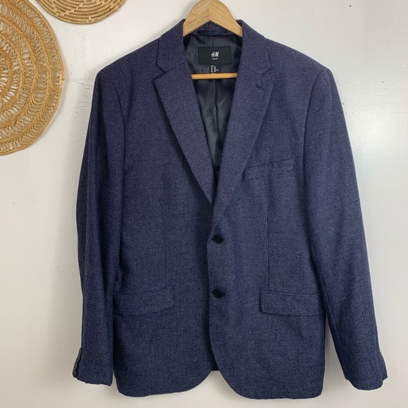H&M Other - H&M slim fit navy tweed blazer